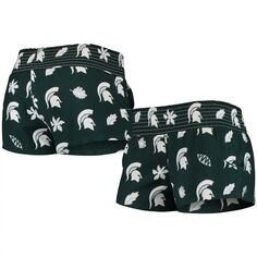 Женские пляжные шорты Wes &amp; Willy Green Michigan State Spartans Unbranded