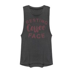 Мускулистая футболка для юниоров &quot;Resting Coffee Face&quot; Unbranded