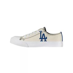 Женские низкие туфли из парусины FOCO кремового цвета Los Angeles Dodgers Unbranded