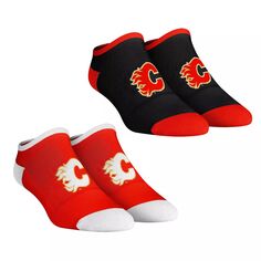 Женские носки Rock Em Calgary Flames Core Team, комплект из 2 коротких носков до щиколотки Unbranded