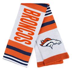 Женская одежда Erin Andrews Жаккардовый полосатый шарф Denver Broncos Unbranded
