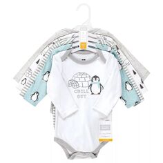 Хлопковые боди с длинными рукавами унисекс Hudson Baby для малышей, Chill Out Penguin Hudson Baby