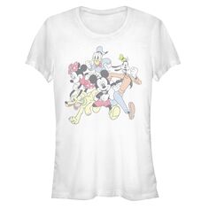 Облегающая футболка Disney&apos;s Mickey And Friends для юниоров с бегущим групповым портретом Disney