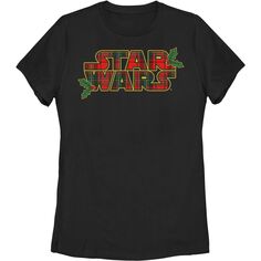 Детская рождественская клетчатая футболка с логотипом «Звездные войны» и графическим рисунком «Холли» Star Wars
