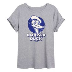 Классическая футболка Disney&apos;s Donald Duck Juniors с струящимся рисунком Дональда Licensed Character