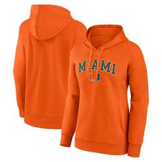 Женский пуловер с капюшоном Fanatics Orange Miami Hurricanes Evergreen Campus Fanatics