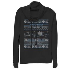 Детский свитер «Звездные войны: Сокол, Кессель, беги, уродливый рождественский свитер», пуловер с воротником-хомутом Star Wars