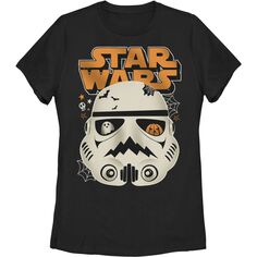 Детская футболка с логотипом и графическим изображением «Звездных войн» в виде жуткого шлема Star Wars