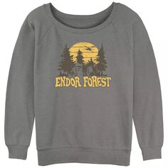 Пуловер с напуском из махровой ткани с напуском для юниоров, эвоки «Звездные войны» Endor Forest Sunset Star Wars