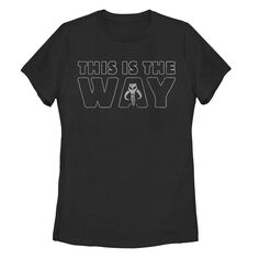 Детская футболка с рисунком «Звездные войны: Мандалорец This Is The Way» Star Wars, черный