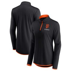 Женская черная фирменная куртка Fanatics San Francisco Giants Worth The Drive с молнией на четверть Fanatics