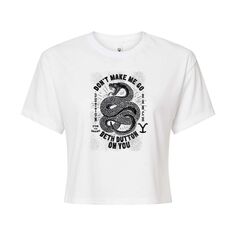 Укороченная футболка со змеиным узором Yellowstone Beth Dutton для юниоров Licensed Character