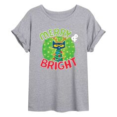 Детская футболка Pete The Cat с рисунком Merry &amp; Bright Oversized Licensed Character