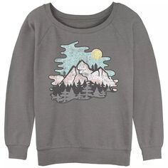 Объемный свитшот с рисунком Mountains At Twilight для юниоров в винтажном стиле Licensed Character