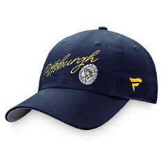 Женская темно-синяя фирменная шляпа Fanatics Pittsburgh Penguins True Classic с регулируемой шляпой в стиле ретро Fanatics