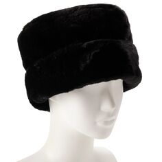 Женская шляпа-клош с манжетами из искусственного меха Nine West Nine West, черный