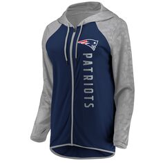Женская толстовка на молнии во всю длину с фирменным логотипом Fanatics темно-синего цвета New England Patriots Forever Fan Fanatics