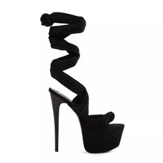 Женские босоножки на высоком каблуке со шнуровкой London Rag Bauble sugar, черный
