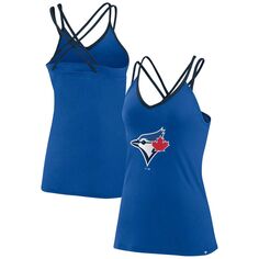 Женская майка Fanatics Royal Toronto Blue Jays Barrel It с v-образным вырезом и перекрестной спиной Fanatics