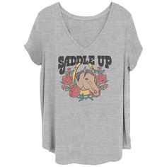 Модная футболка с цветочным принтом и рисунком лошади для юниоров Plus Saddle Up Licensed Character