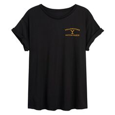 Большая футболка с логотипом Yellowstone и маленьким карманом для юниоров Yellowstone Licensed Character