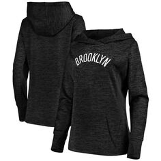 Женский черный пуловер с капюшоном с логотипом Fanatics Brooklyn Nets Showtime Done Better Fanatics