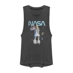 Винтажная футболка с абстрактными принтами NASA для юниоров в космическом мускулистом топе на бретельках Licensed Character