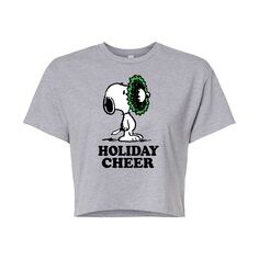 Укороченная футболка с рисунком Peanuts Cheer для юниоров Licensed Character