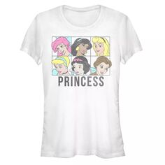 Прозрачная приталенная футболка Disney&apos;s Juniors Disney Princess в штучной упаковке с портретами Licensed Character