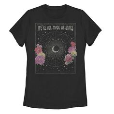 Модная футболка с круглым вырезом и цветочным принтом «Мы все созданы из звезд» для юниоров Licensed Character
