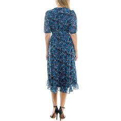 Женское платье миди с искусственным запахом Maison Tara Maison Tara, синий