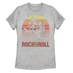 Детская футболка Disney Lilo &amp; Stitch в полоску с надписью «Rock &amp; Roll» в ретро-стиле Licensed Character