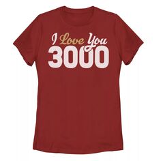 Яркая футболка с надписью «I Love You 3000» для юниоров «Marvel Avengers Endgame Iron Man» Licensed Character