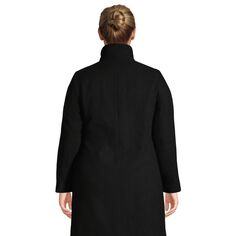 Зимнее шерстяное пальто больших размеров с утеплением Lands&apos; End Lands&apos; End, черный