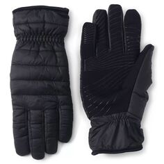 Женские сверхлегкие зимние перчатки Lands End, совместимые с сенсорными экранами Lands&apos; End, черный