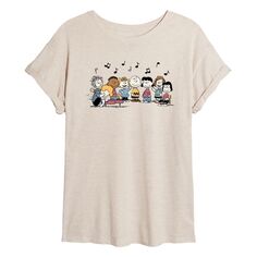 Струящаяся футболка Juniors&apos; Peanuts Music Group Licensed Character, бежевый