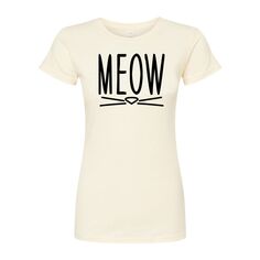 Детская футболка с рисунком Meow Licensed Character, бежевый