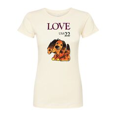 Юниорская футболка USPS Love Puppy с графическим рисунком Licensed Character, бежевый