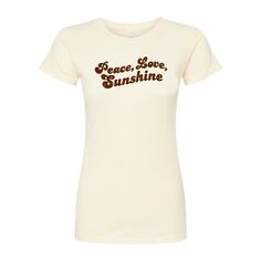 Юниорская футболка Peace Love Sunshine с приталенным рисунком и рисунком Licensed Character, бежевый