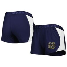 Женские шорты Under Armour темно-синего/золотого цвета Notre Dame Fighting Irish Game Day Tech Mesh Performance Shorts Under Armour