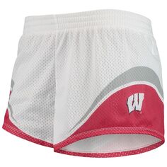 Женские шорты из сетки Under Armour белого/красного цвета Wisconsin Badgers Under Armour