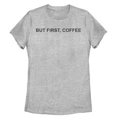 Модная футболка для юниоров с надписью «Но сначала кофе» Licensed Character
