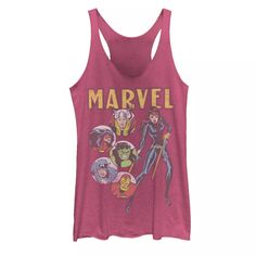 Майка с графикой в ​​винтажном стиле из комиксов Marvel Retro Avengers для юниоров Marvel