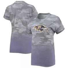 Серо-фиолетовая футболка Juniors с камуфляжным принтом Baltimore Ravens Beth Dip-Dye Outerstuff