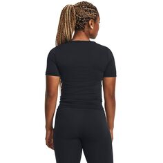 Женская бесшовная тренировочная футболка с короткими рукавами Under Armour Under Armour, черный/белый