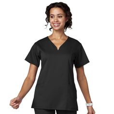 Женские скрабы с V-образным вырезом и вентральной одеждой Meta Labwear Top 15200 Meta Labwear, черный