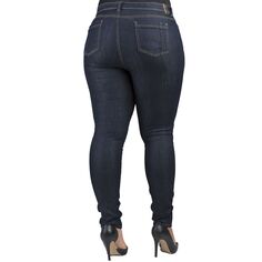 Базовые темные джинсы скинни Maya больших размеров со средней посадкой, внутренний шов 29 дюймов Poetic Justice