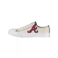 Женские низкие туфли из парусины кремового цвета FOCO Atlanta Braves Unbranded