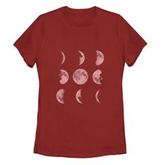 Детская футболка с рисунком «Фаза Луны 4 Галактики», красный Unbranded