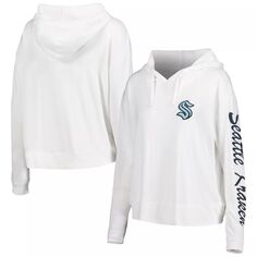 Женская футболка с капюшоном и длинными рукавами Concepts Sport Seattle Kraken Accord Hacci Unbranded